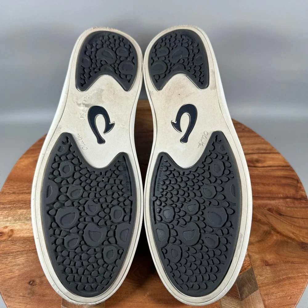 OluKai Hale'Iwa Black Slip On Mesh Sneakers Womens 10 20380-4040 Drop-in Heel